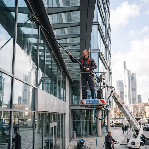 Unser Team bei der Glas- & Fensterreinigung — AD Service & Logistik